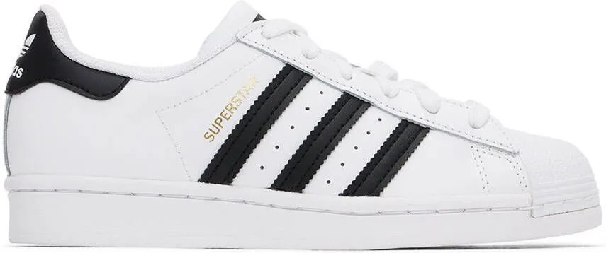 Adidas Kids White & Black Superstar Big Kids Sneakers