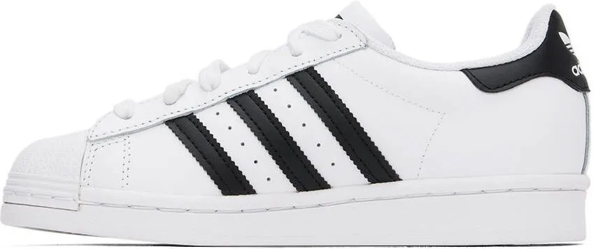 Adidas Kids White & Black Superstar Big Kids Sneakers