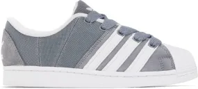 Adidas Originals Gray & White Superstar Supermodified Sneakers