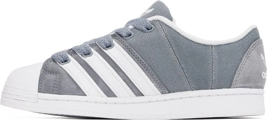 Adidas Originals Gray & White Superstar Supermodified Sneakers