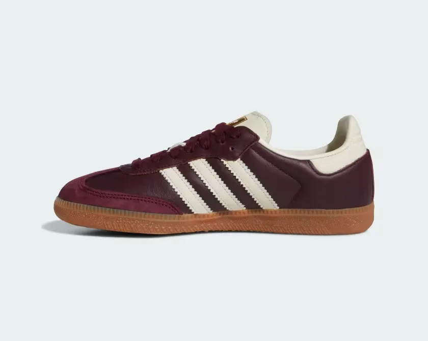 Adidas Samba OG Maroon Gold Metallic Cream White ID0477