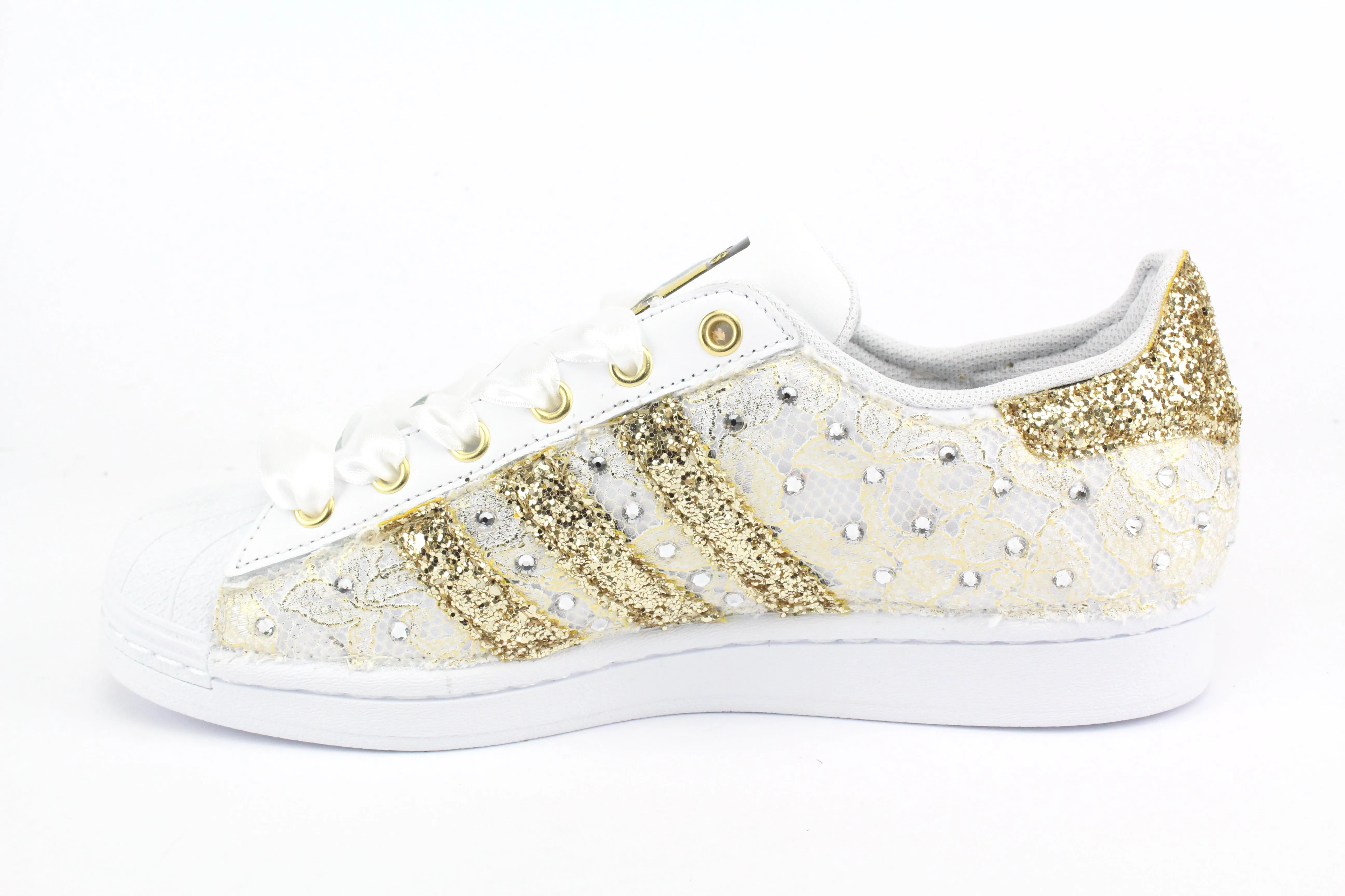 Adidas Superstar Pizzo Gold & Strass Termo