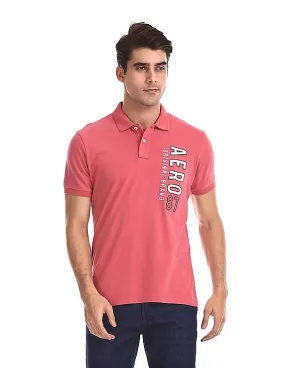 Aeropostale Short Sleeve Appliqued Polo Shirt