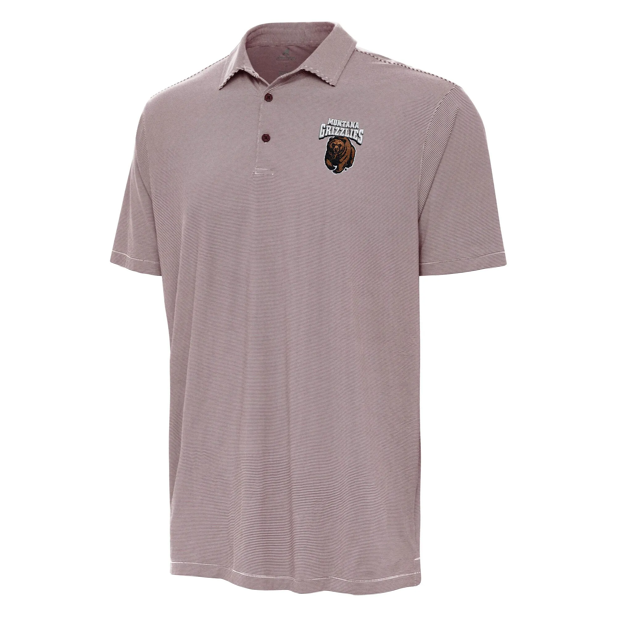 Antigua Montana Grizzlies Maroon Twine Polo