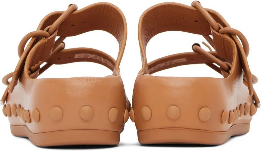 At.Kollektive Tan Natacha Ramsay Levi Edition Studded Two Sandals