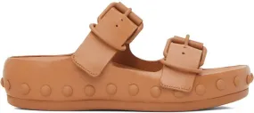 At.Kollektive Tan Natacha Ramsay Levi Edition Studded Two Sandals