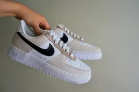 Beige Black Air Force 1 Custom Nike Air Force1