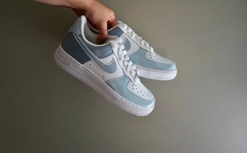 Blue Gray Air Force 1 Custom Nike Air Force 1