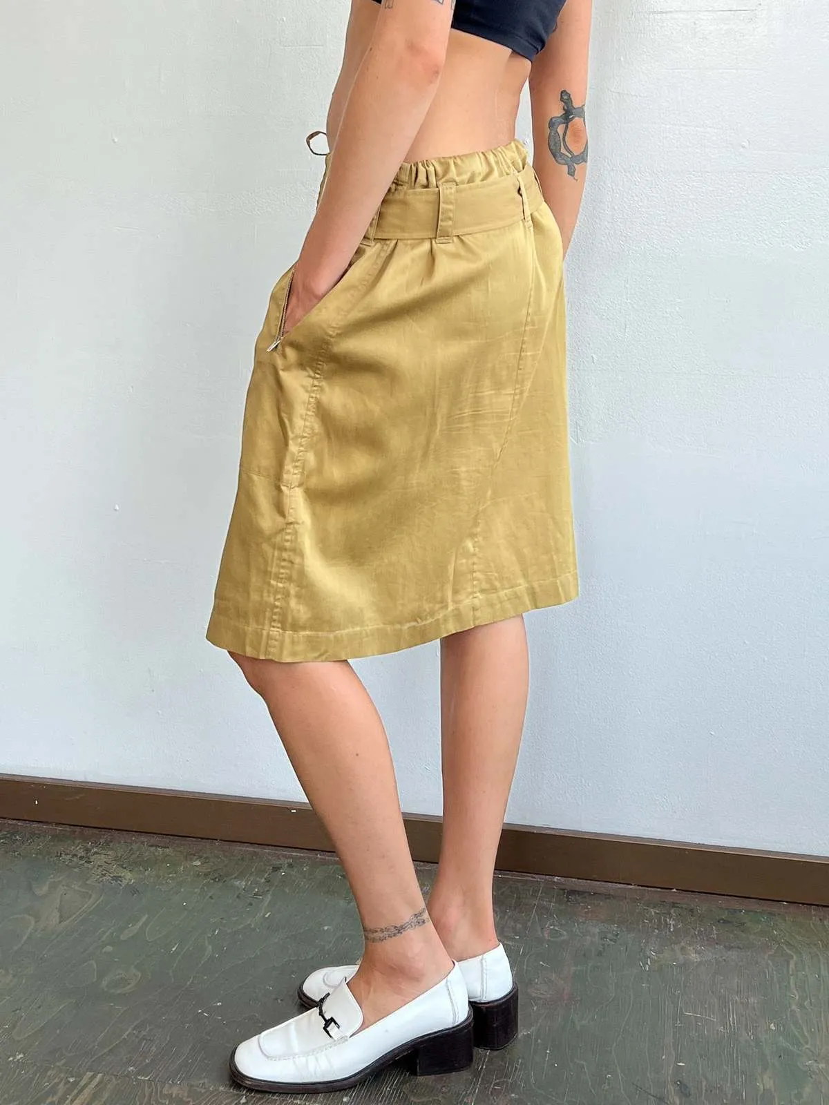 Celine Cargo Skirt - Caramel