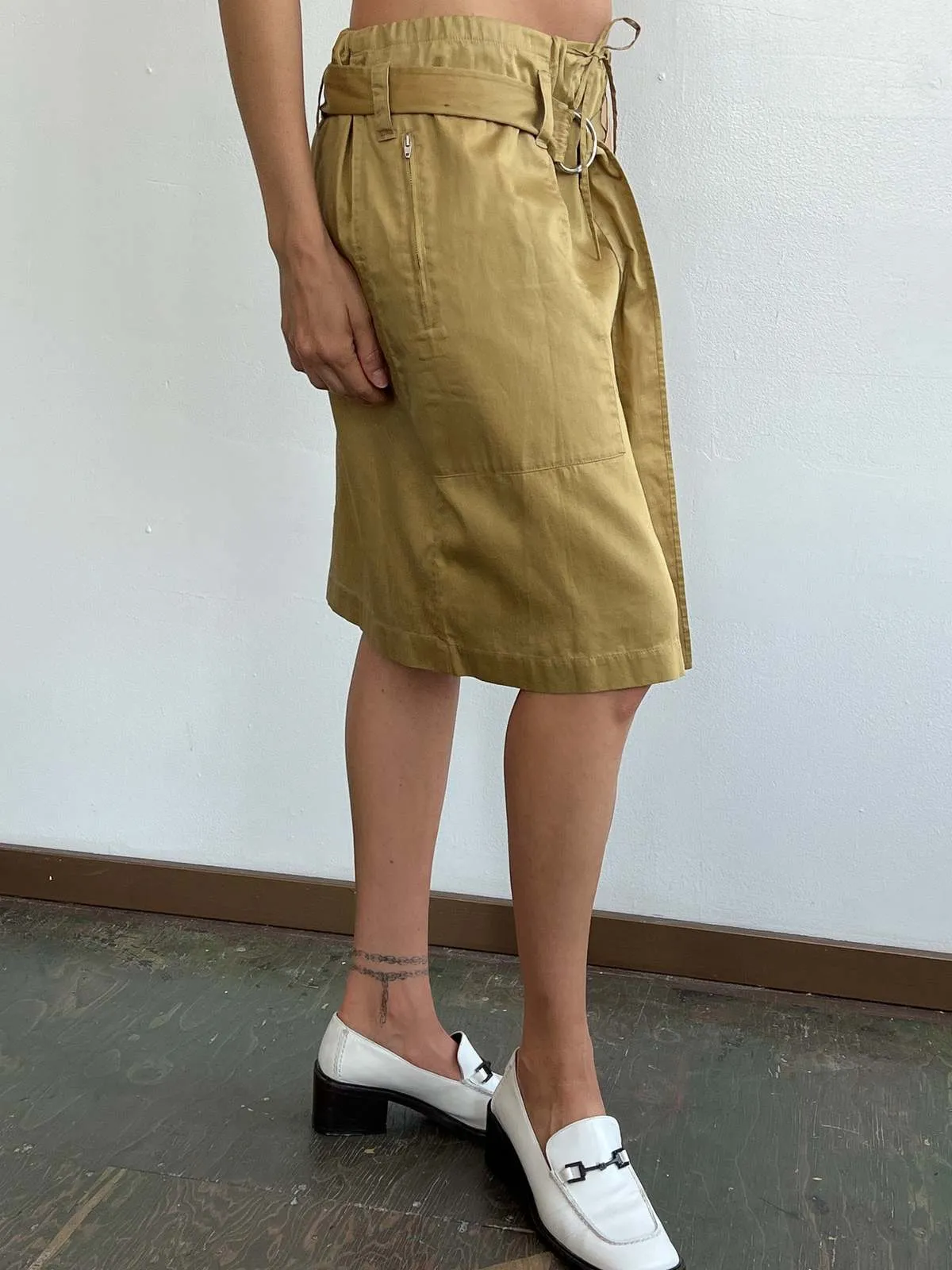 Celine Cargo Skirt - Caramel