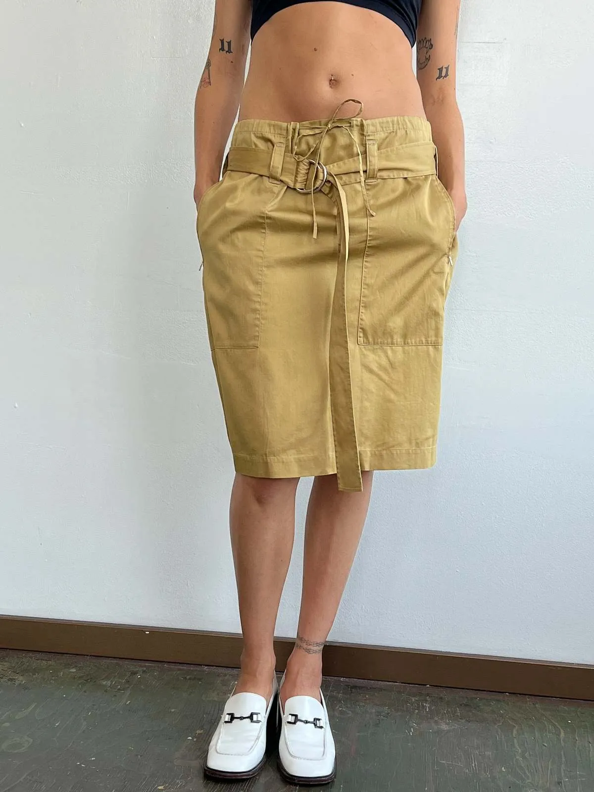 Celine Cargo Skirt - Caramel