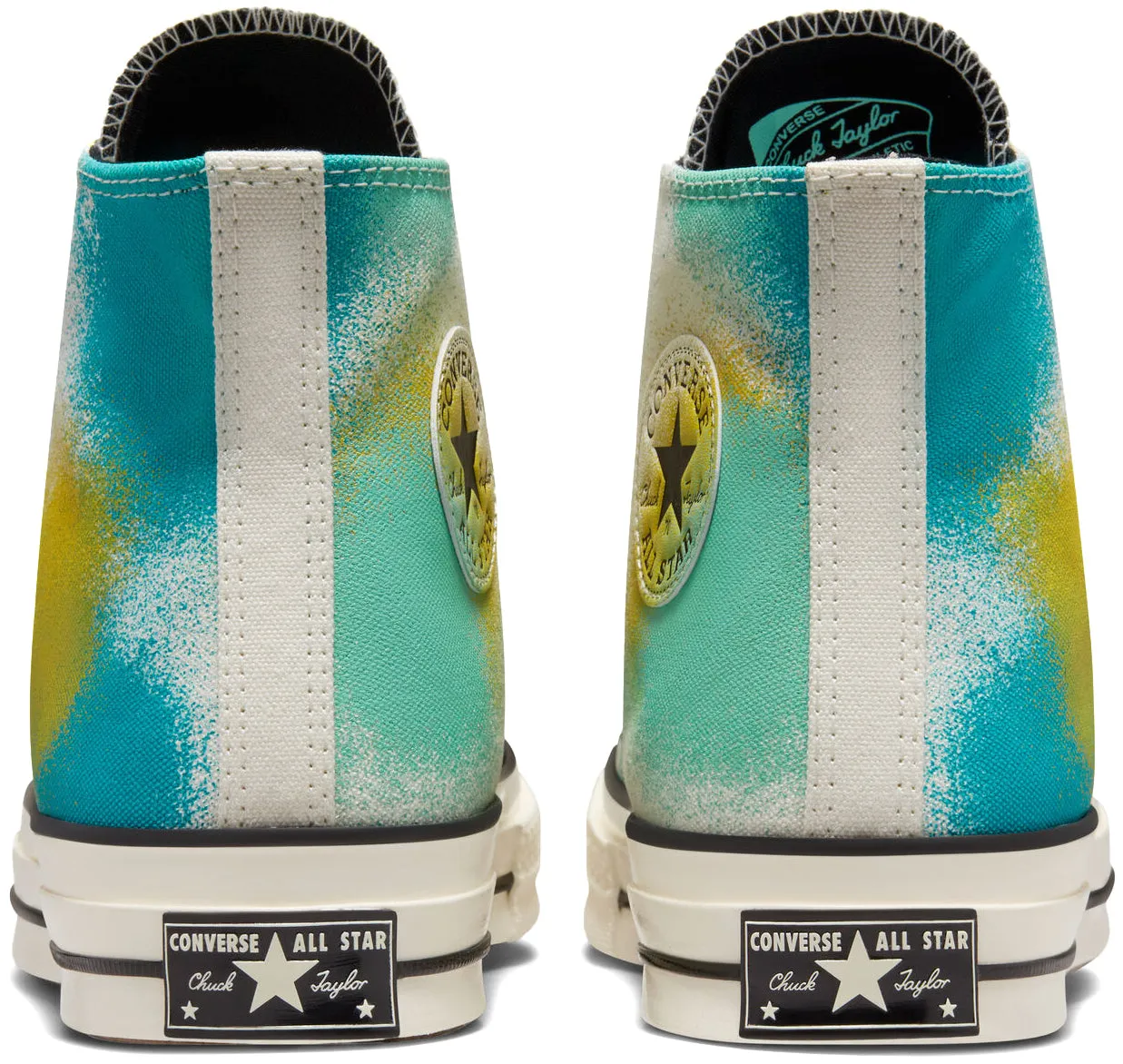 Converse Chuck Taylor All Star 1970s Hi Top Spray Paint Egret/Cyber Teal/Bright Bud