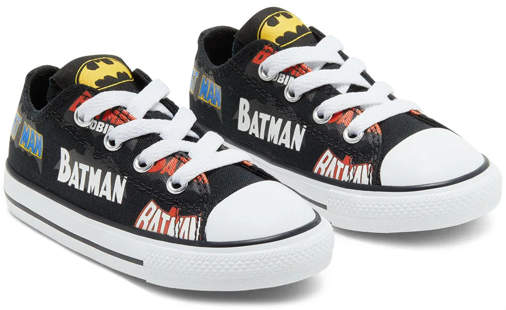 Converse Chuck Taylor All Star Toddler Batman Text Low Top Black/Multi