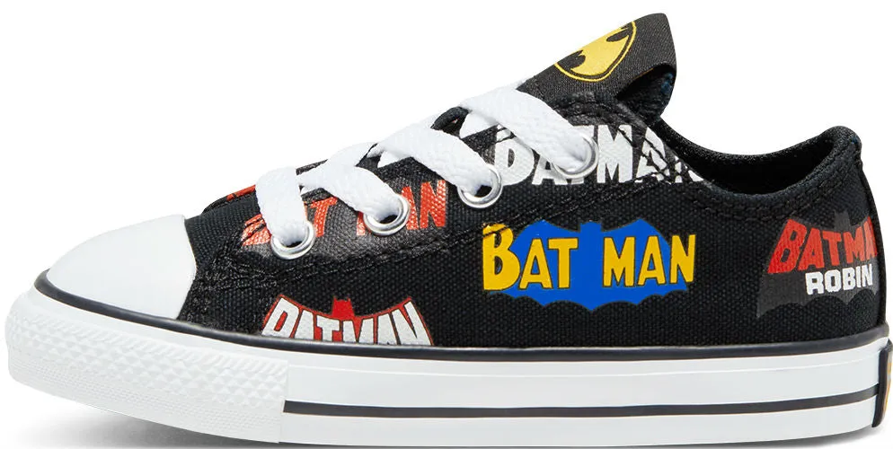 Converse Chuck Taylor All Star Toddler Batman Text Low Top Black/Multi