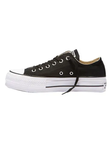 Converse Womens Chuck Taylor All Star Canvas LIFT LOW TOP Black