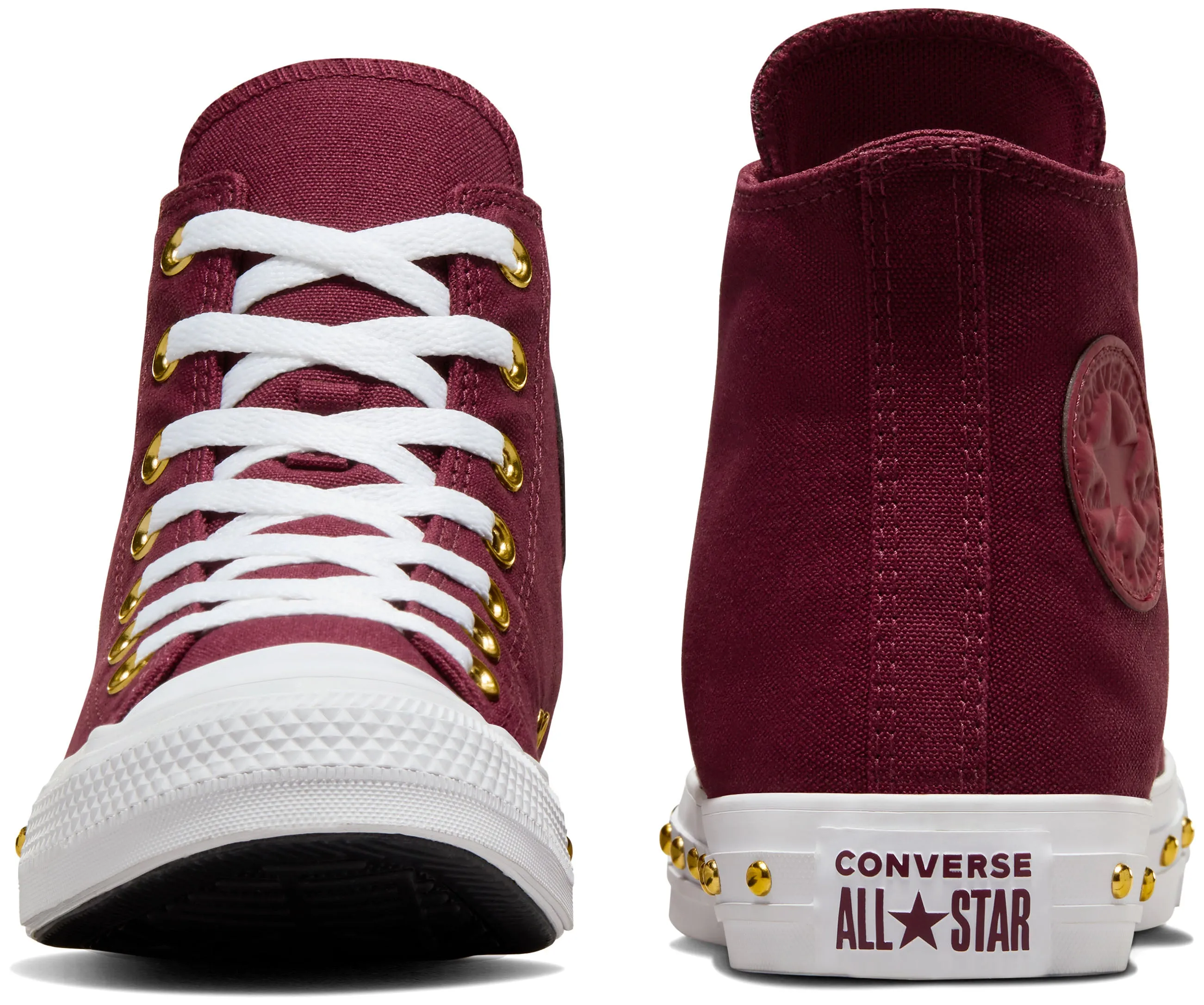 Converse Womens Chuck Taylor All Star Hi Top Deep Bordeaux/ Gold