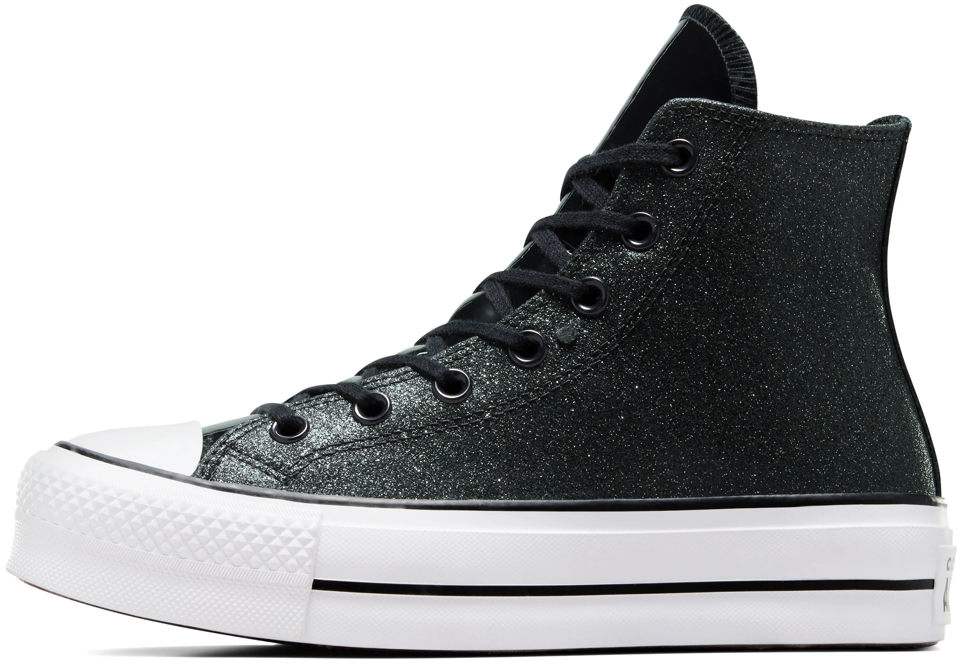 Converse Womens Chuck Taylor All Star Hi Top Lift Glitter Black