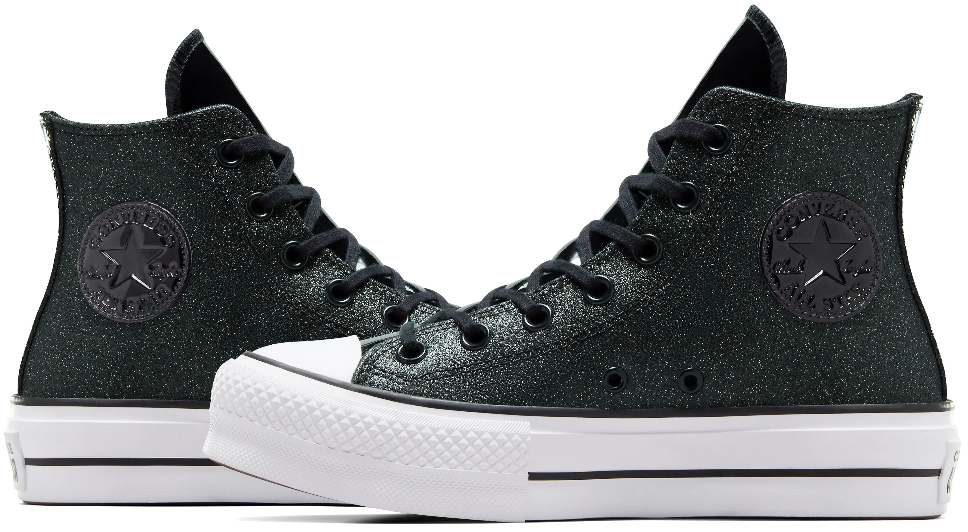 Converse Womens Chuck Taylor All Star Hi Top Lift Glitter Black