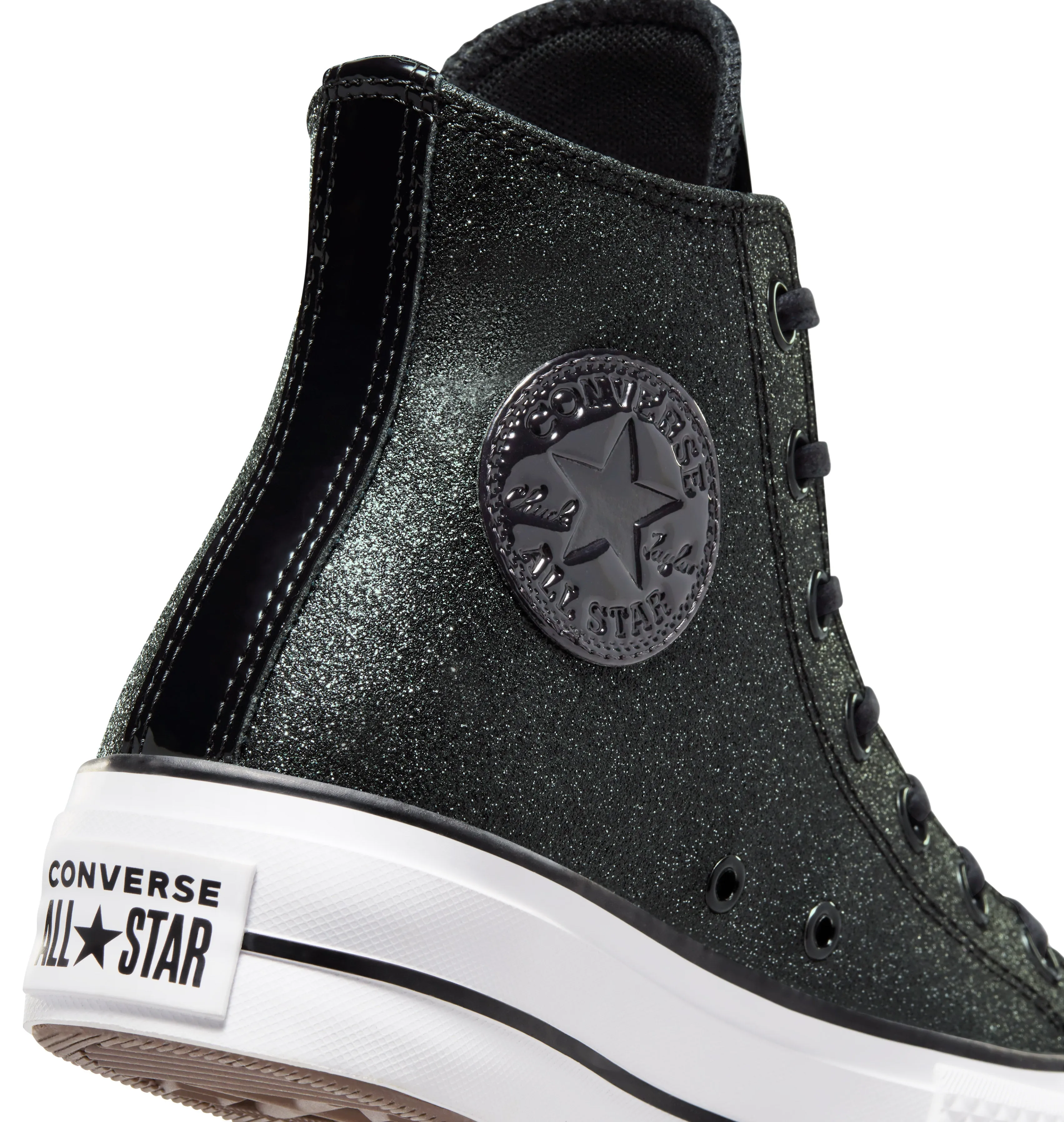 Converse Womens Chuck Taylor All Star Hi Top Lift Glitter Black