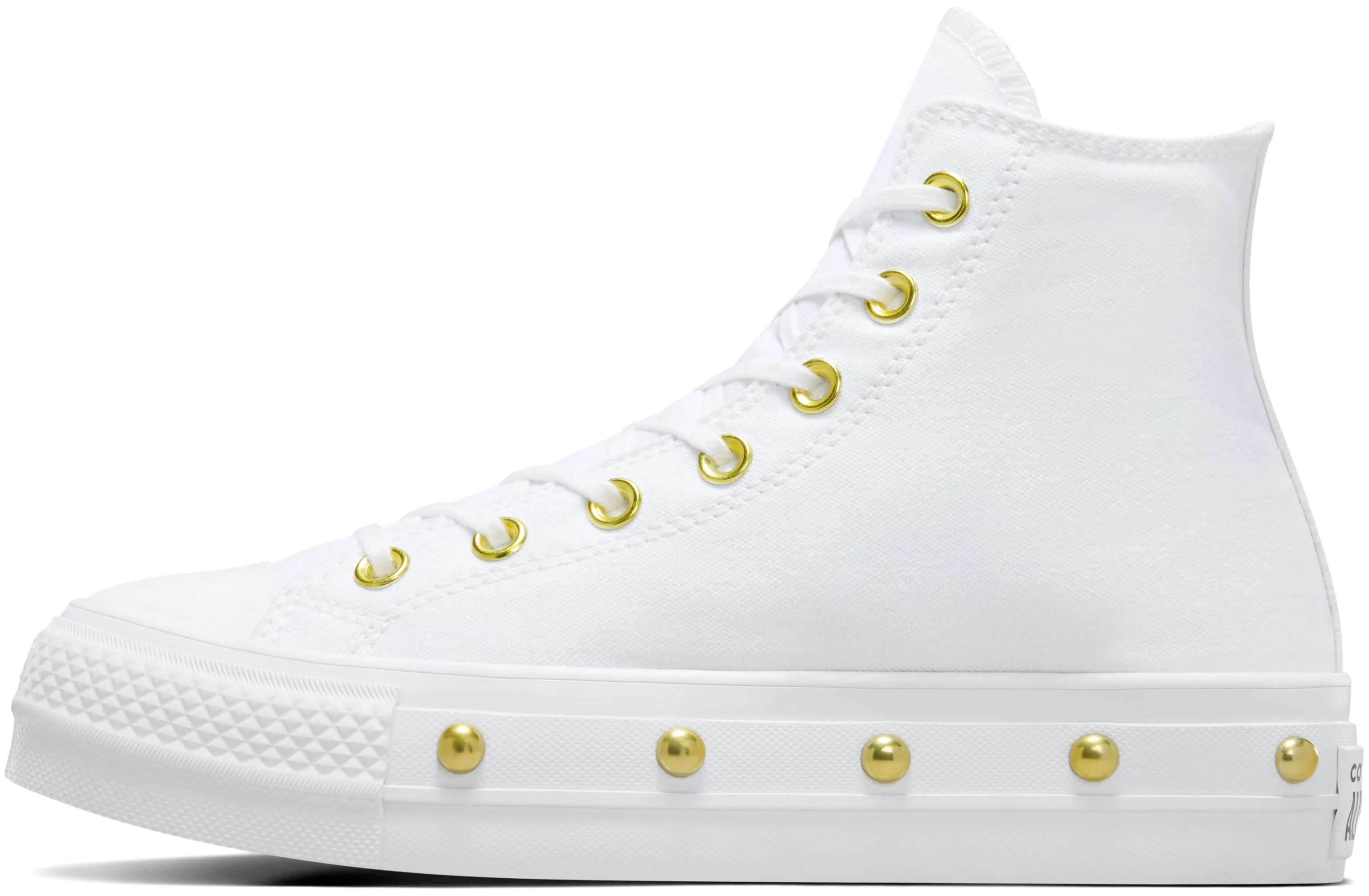 Converse Womens Chuck Taylor All Star Hi Top Lift White/ Gold