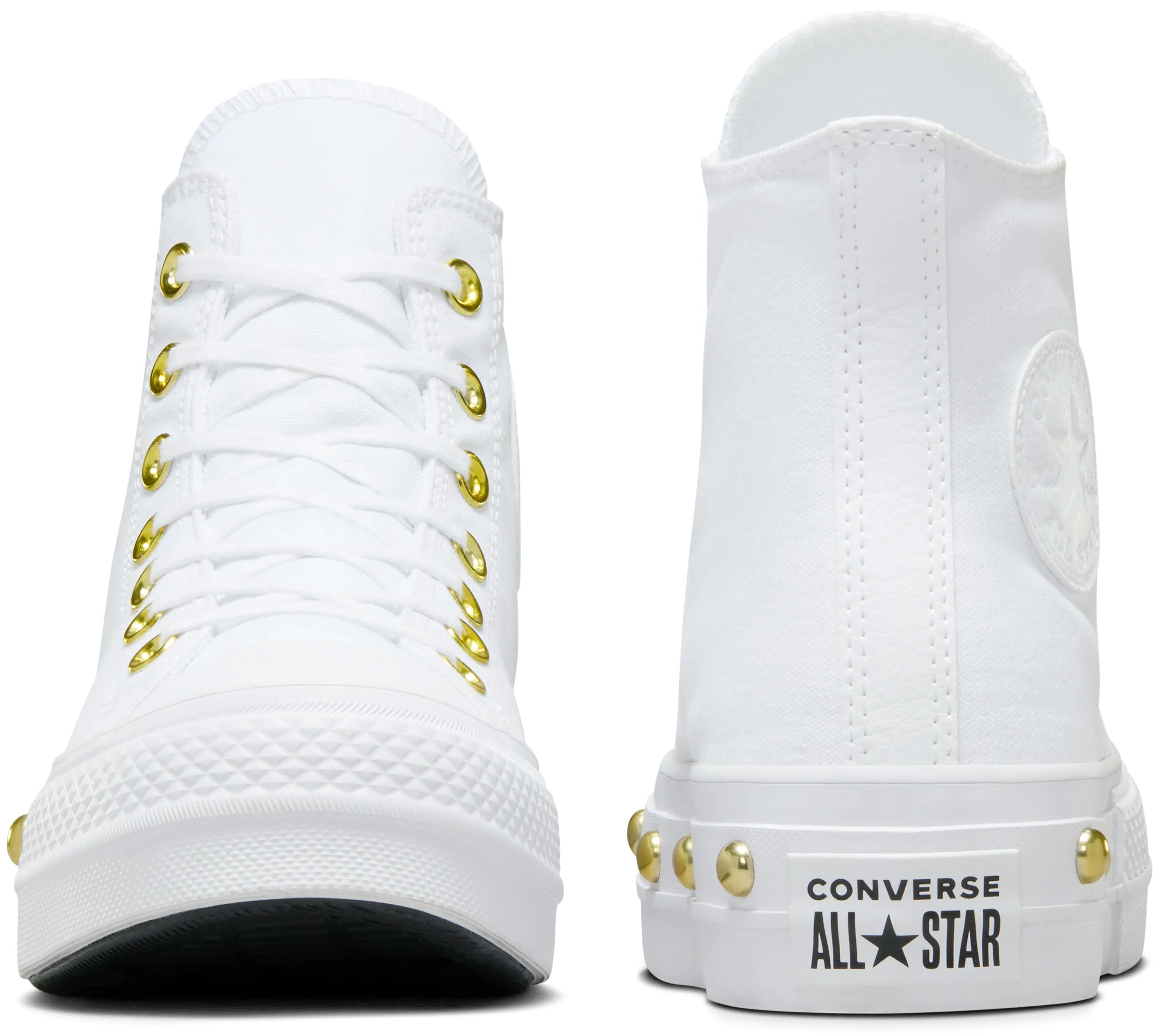 Converse Womens Chuck Taylor All Star Hi Top Lift White/ Gold