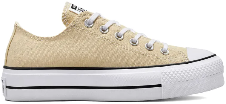 Converse Womens Chuck Taylor All Star Lift Platform Low Top Oat Milk/White/Black