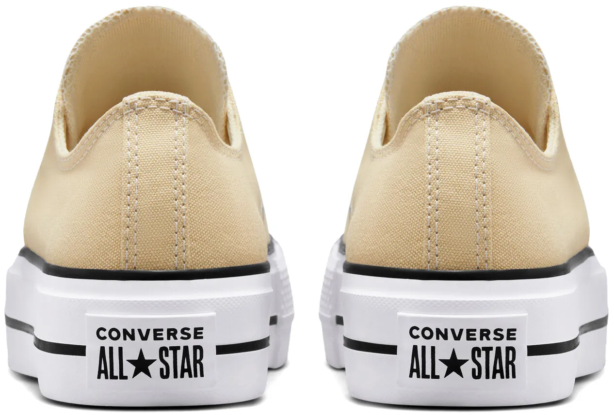 Converse Womens Chuck Taylor All Star Lift Platform Low Top Oat Milk/White/Black