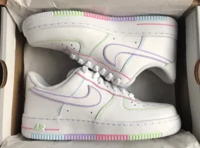 Custom Nike Air Force 1 Colorful Swoosh