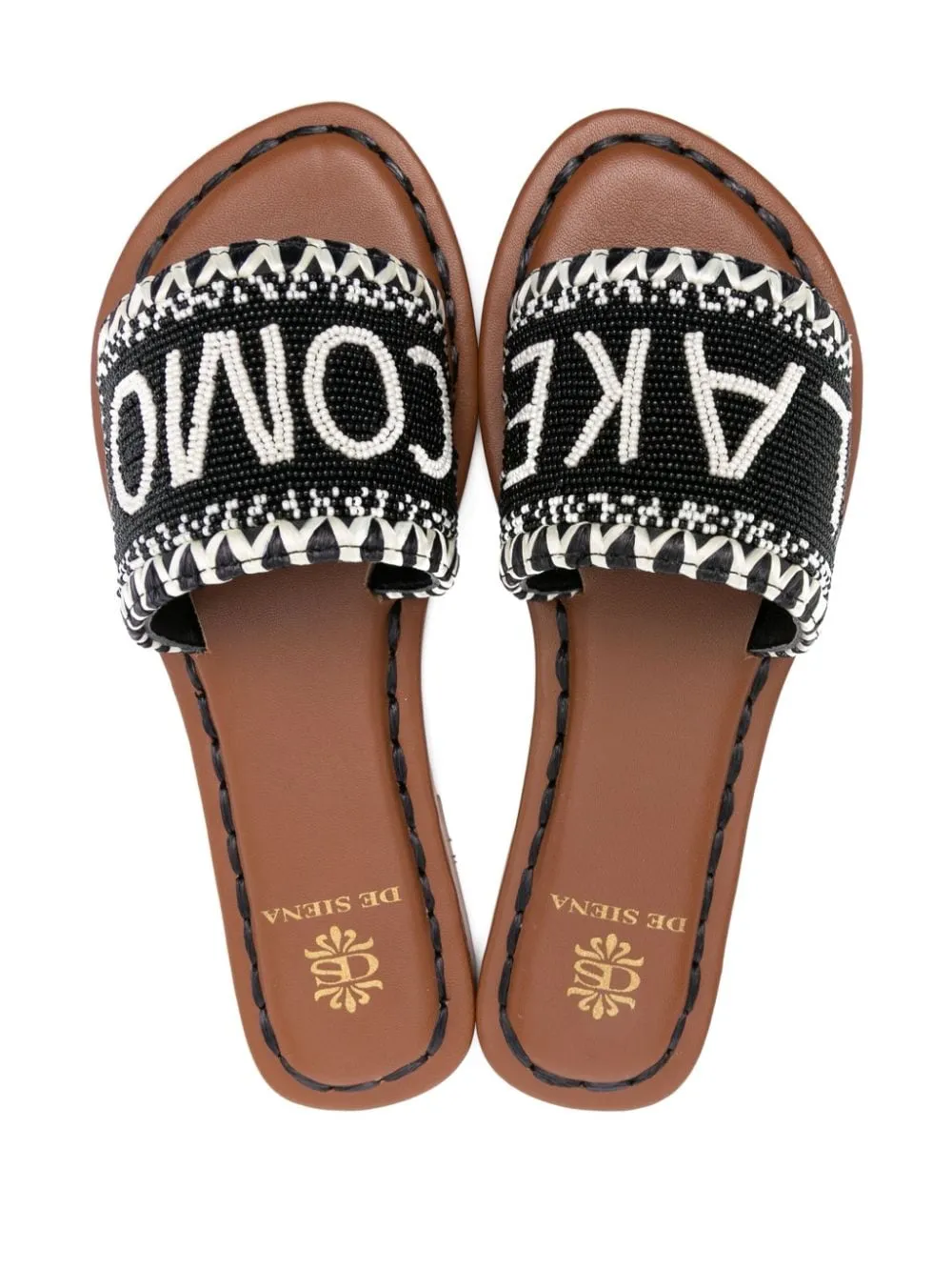 De Siena    De Siena Lake Como Beads Flat Sandals