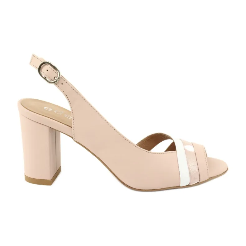 Edeo 3505-821 / 1168/344 high-heeled sandals white pink