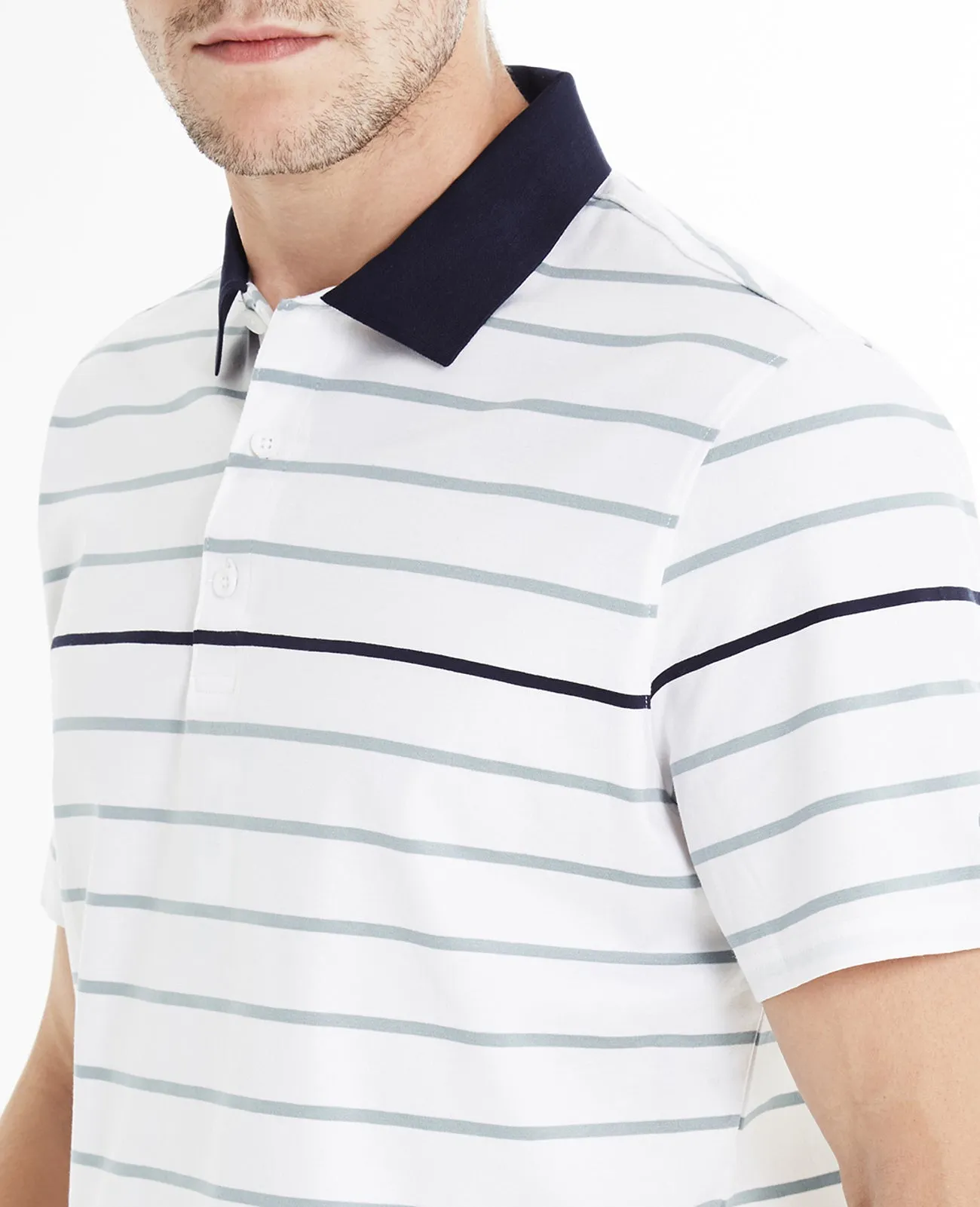     Farrell Stripe Polo   Green Label Collection  