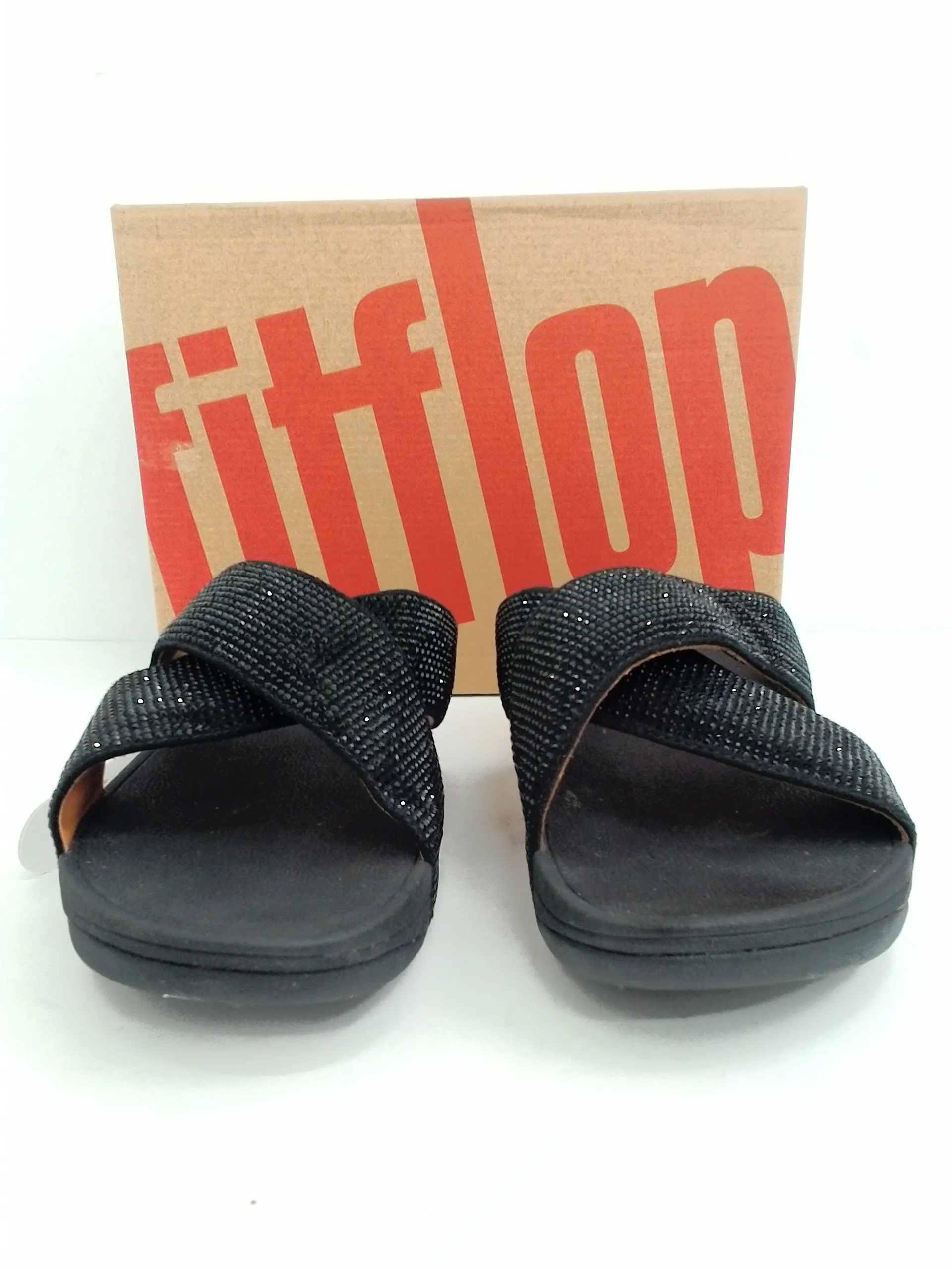 Fitflop Women's Ritzy Slide Sandals Black Microfibre Slide Size 9