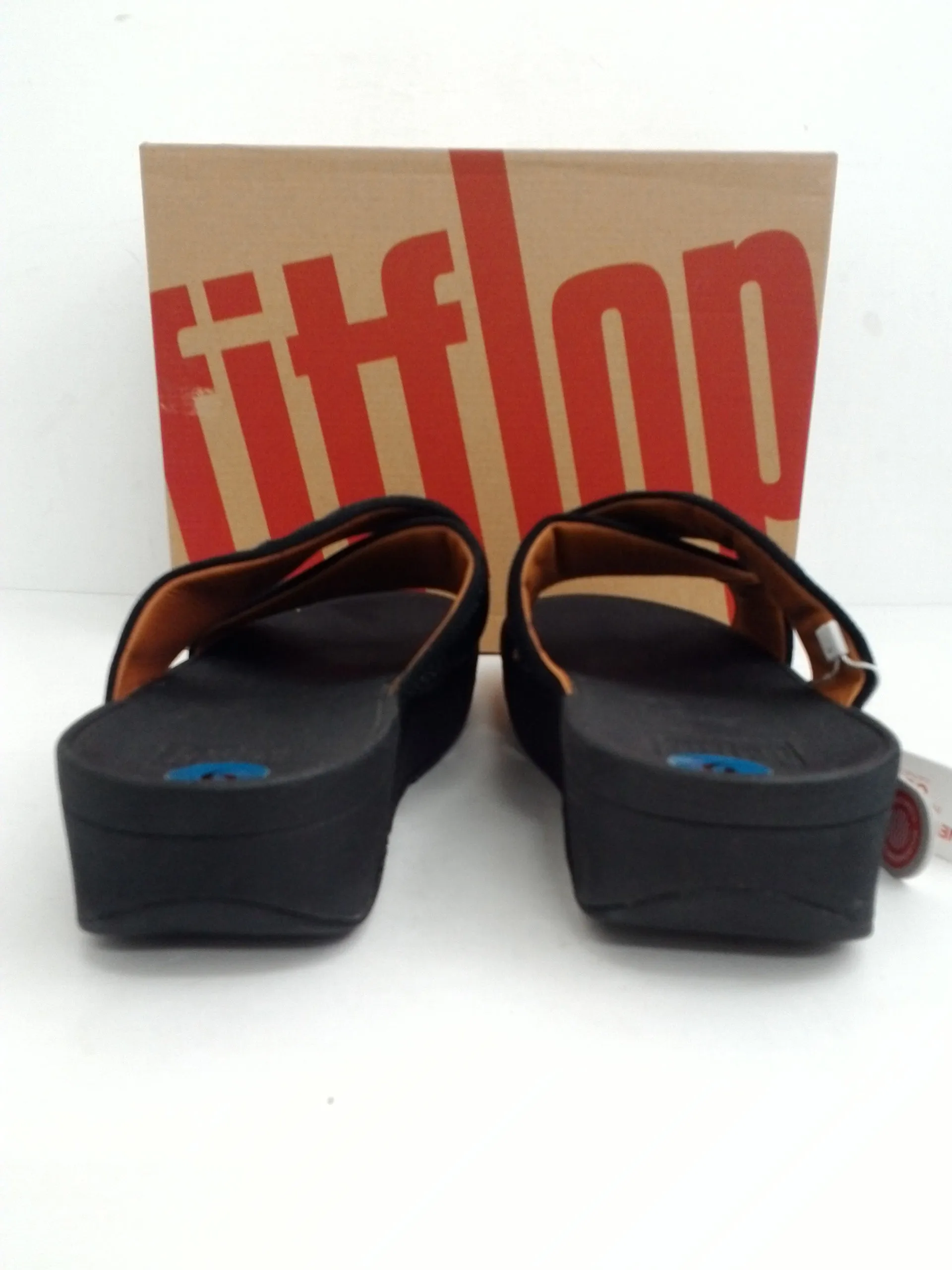 Fitflop Women's Ritzy Slide Sandals Black Microfibre Slide Size 9