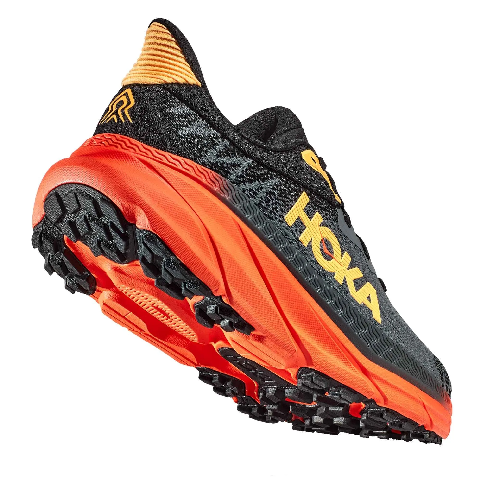 Hoka  Challenger 7 Mens Trail Running Shoes Castlerock/Flame