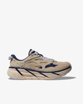 Hoka  Clifton L Suede  Oat Milk / Bellwether Blue 