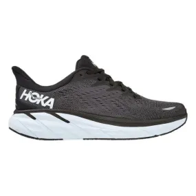 HOKA MEN'S CLIFTON 8 BLACK/WHITE (M)