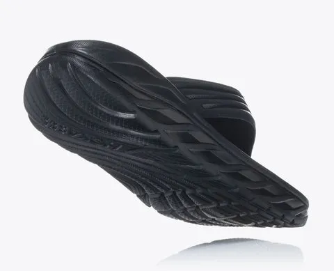 Hoka One One Mens Ora Recovery Flip - Black/Dark Gull Gray