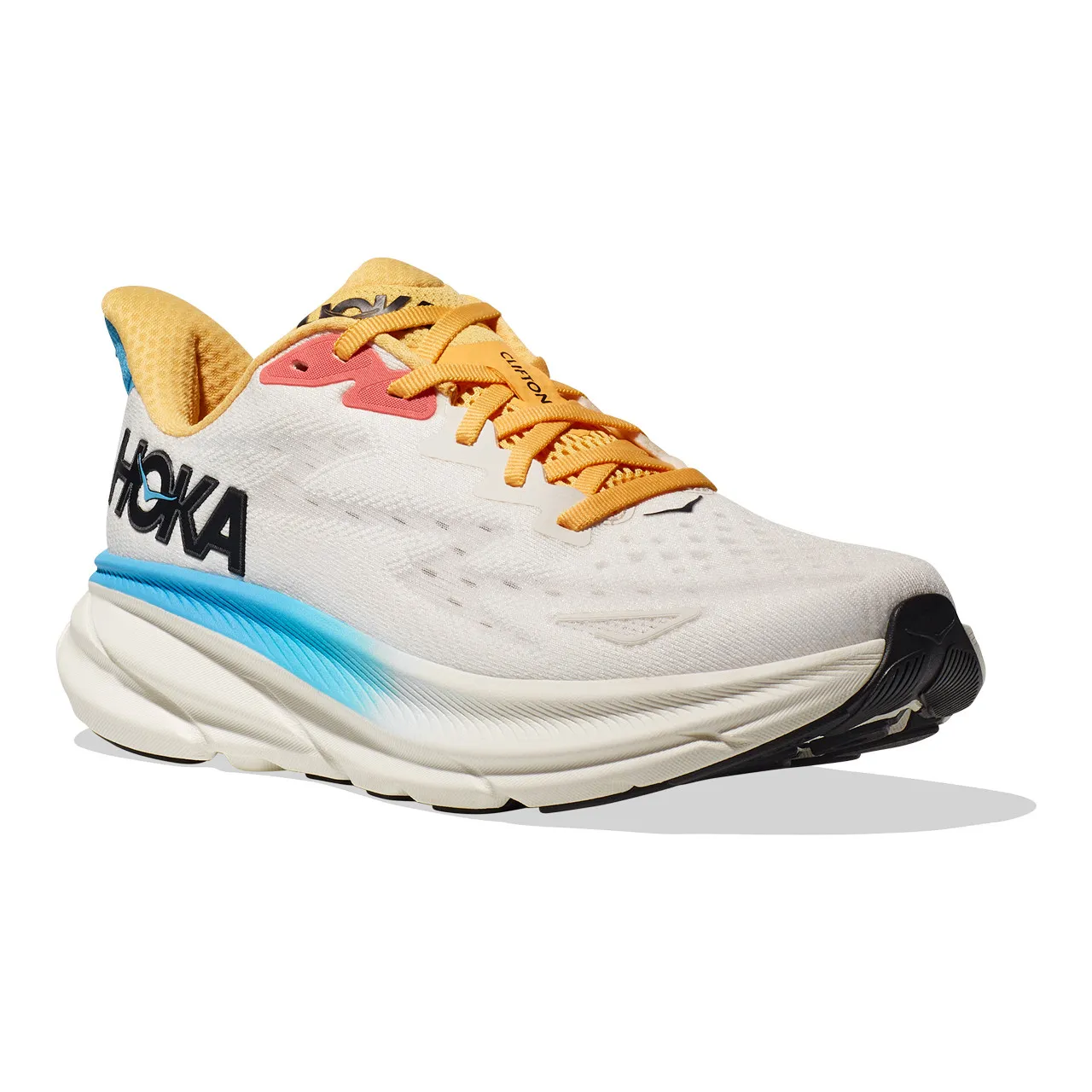 HOKA ONE ONE Women's Clifton 9 - Blanc De Blanc / Swim Day (Medium Width)