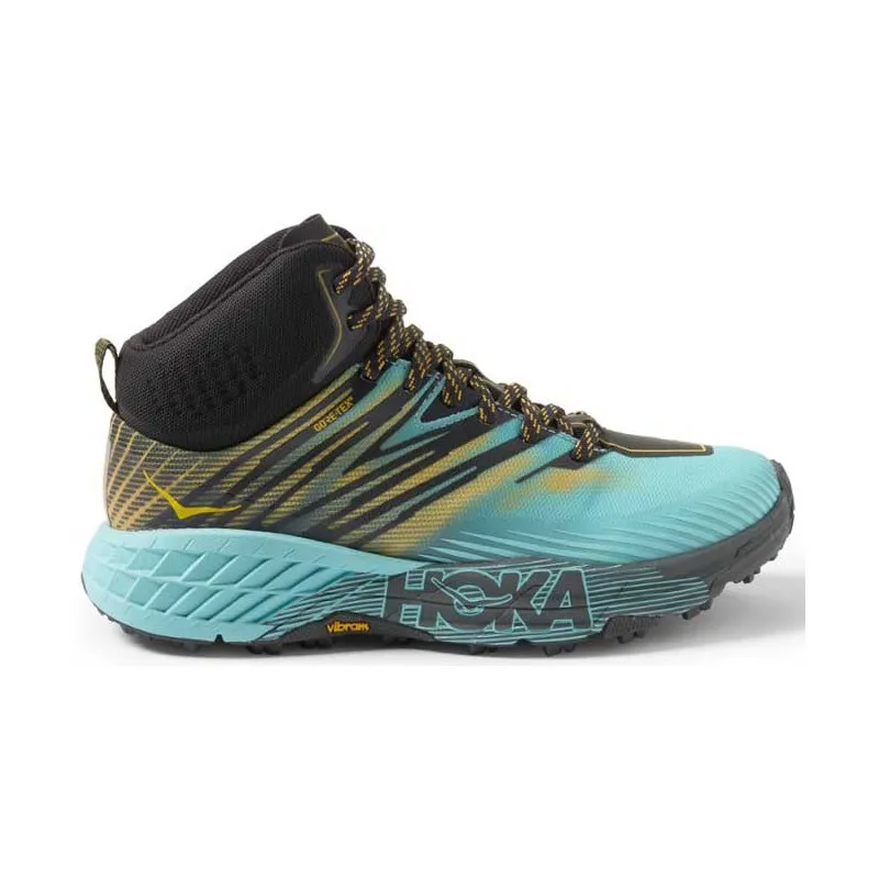 HOKA SPEEDGOAT MID 2 GTX ANTIGUA SAND/GOLDEN ROD FOR WOMEN'S