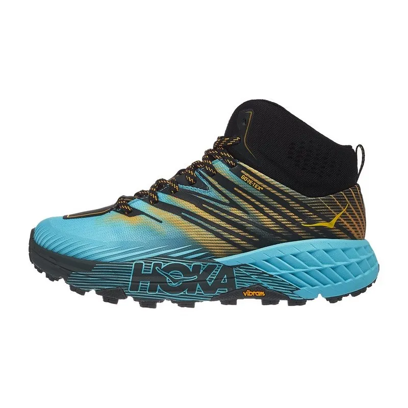 HOKA SPEEDGOAT MID 2 GTX ANTIGUA SAND/GOLDEN ROD FOR WOMEN'S