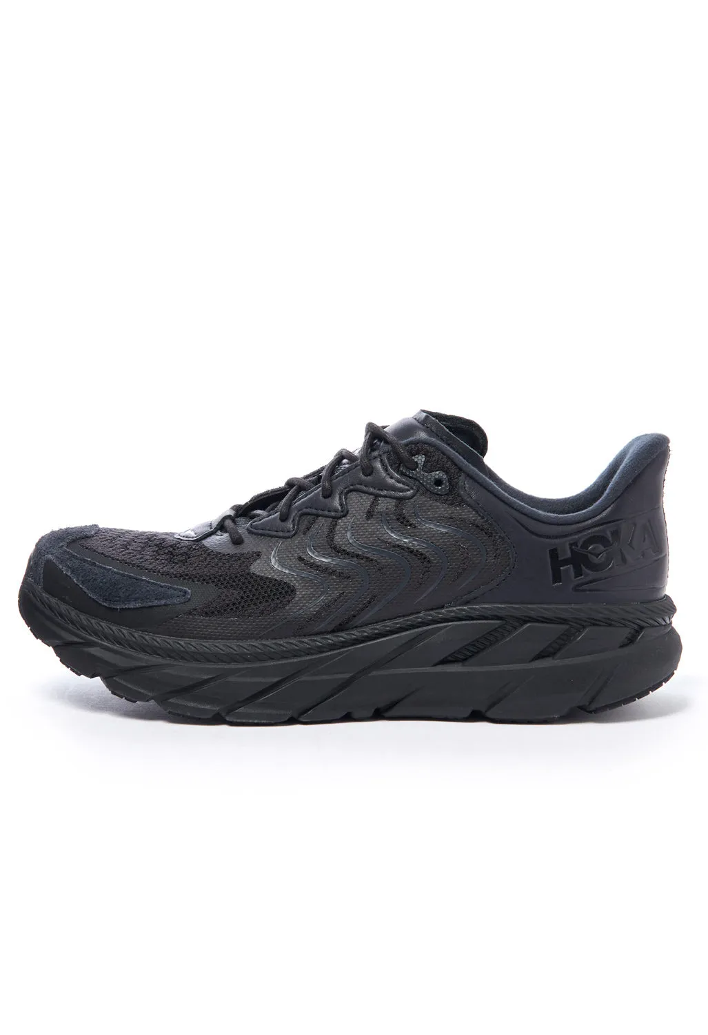 Hoka Unisex Clifton LS Trainers - Black / Asphalt