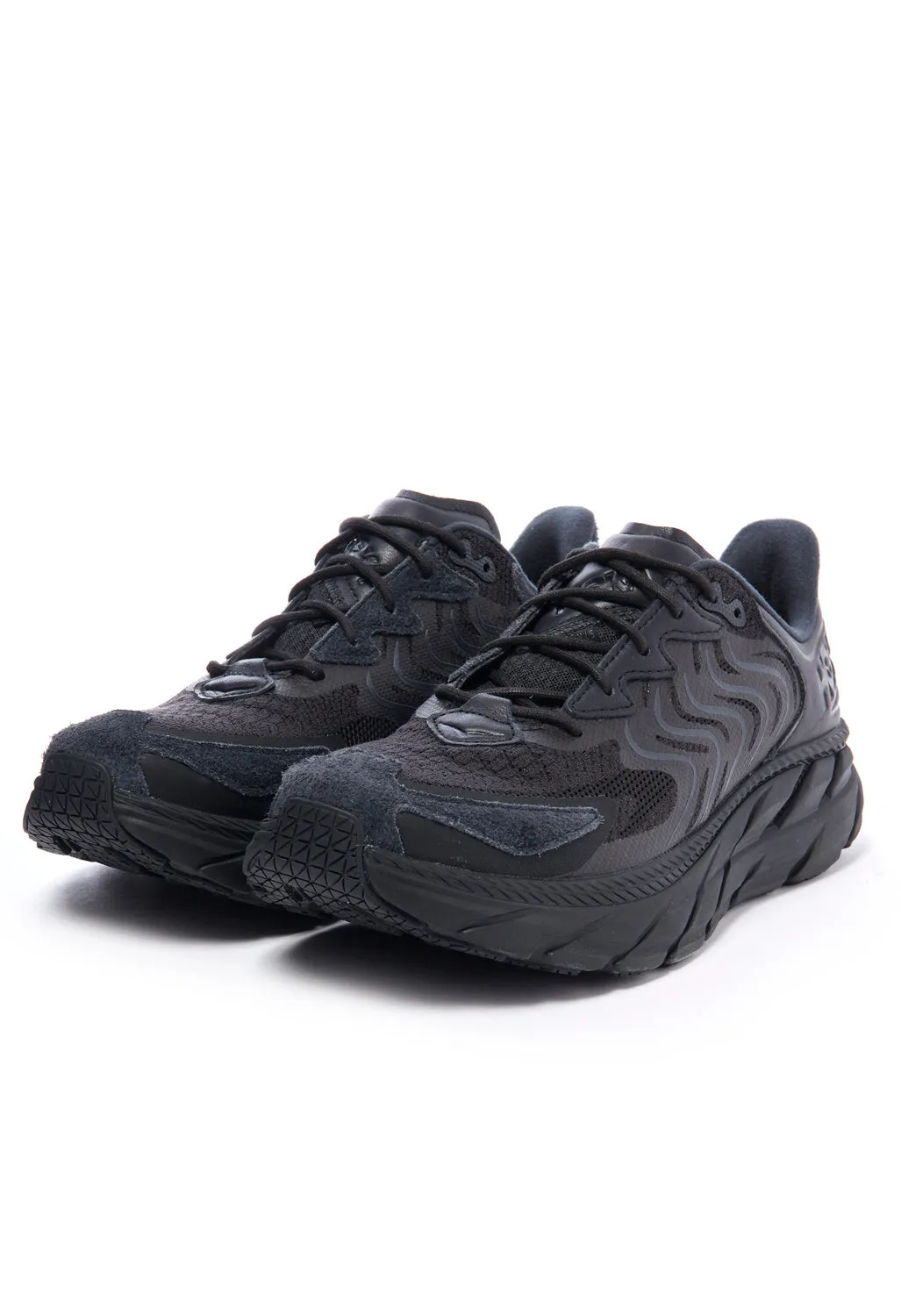 Hoka Unisex Clifton LS Trainers - Black / Asphalt