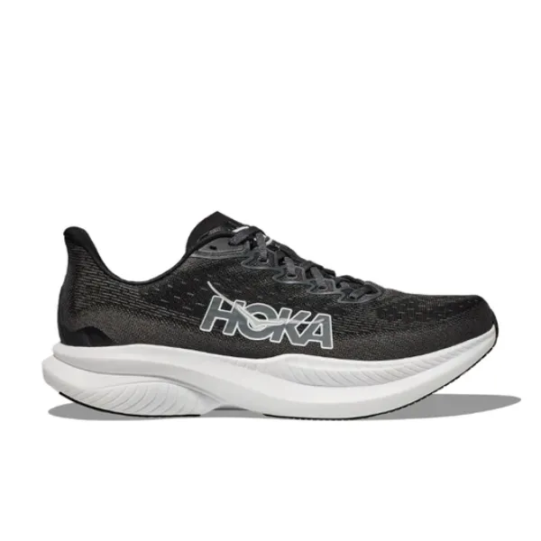 HOKA Women's Mach 6 (Wide Width) Black/White