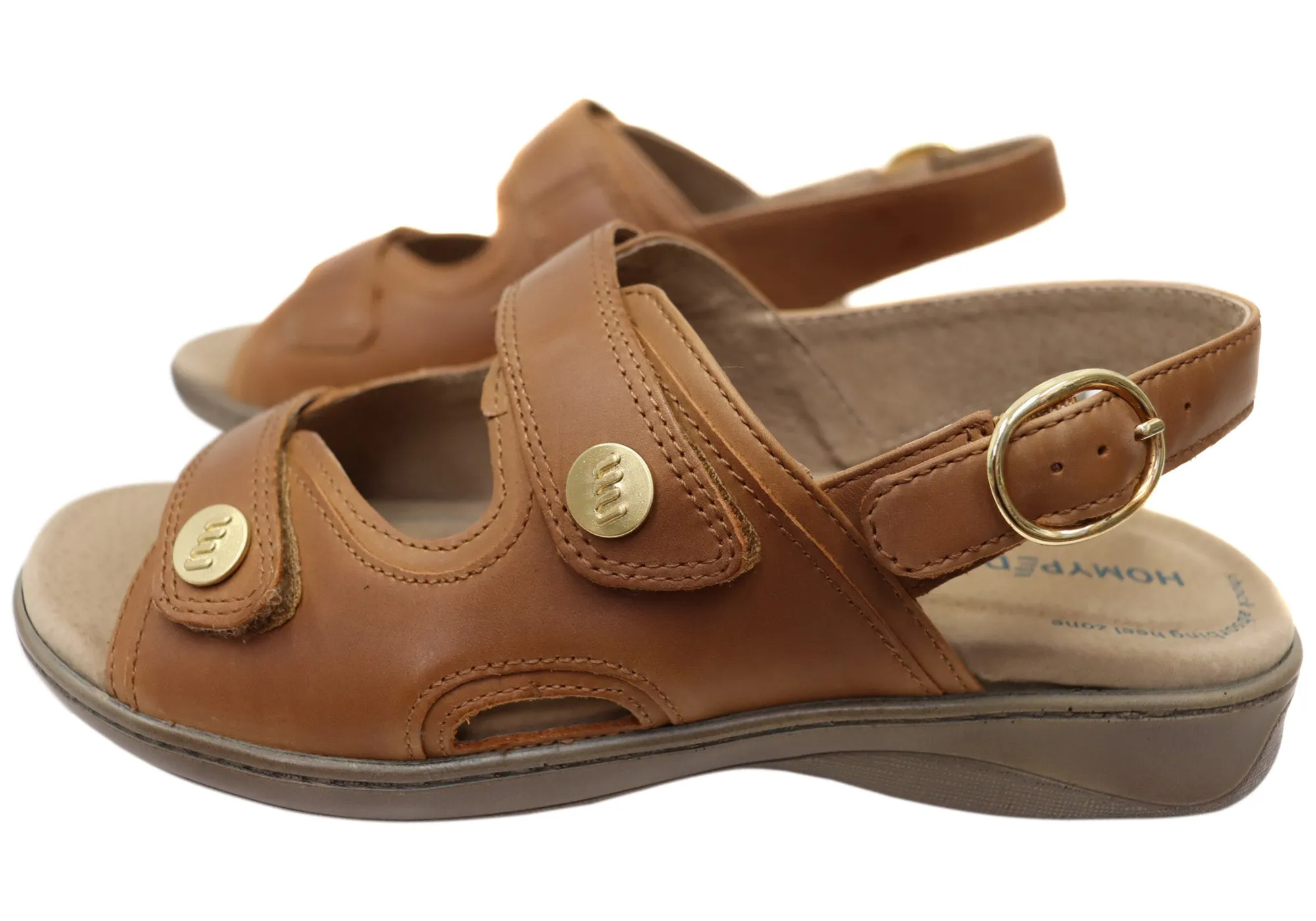 Homyped Waverley Womens Supportive Comfort Leather Wide Fit Sandals