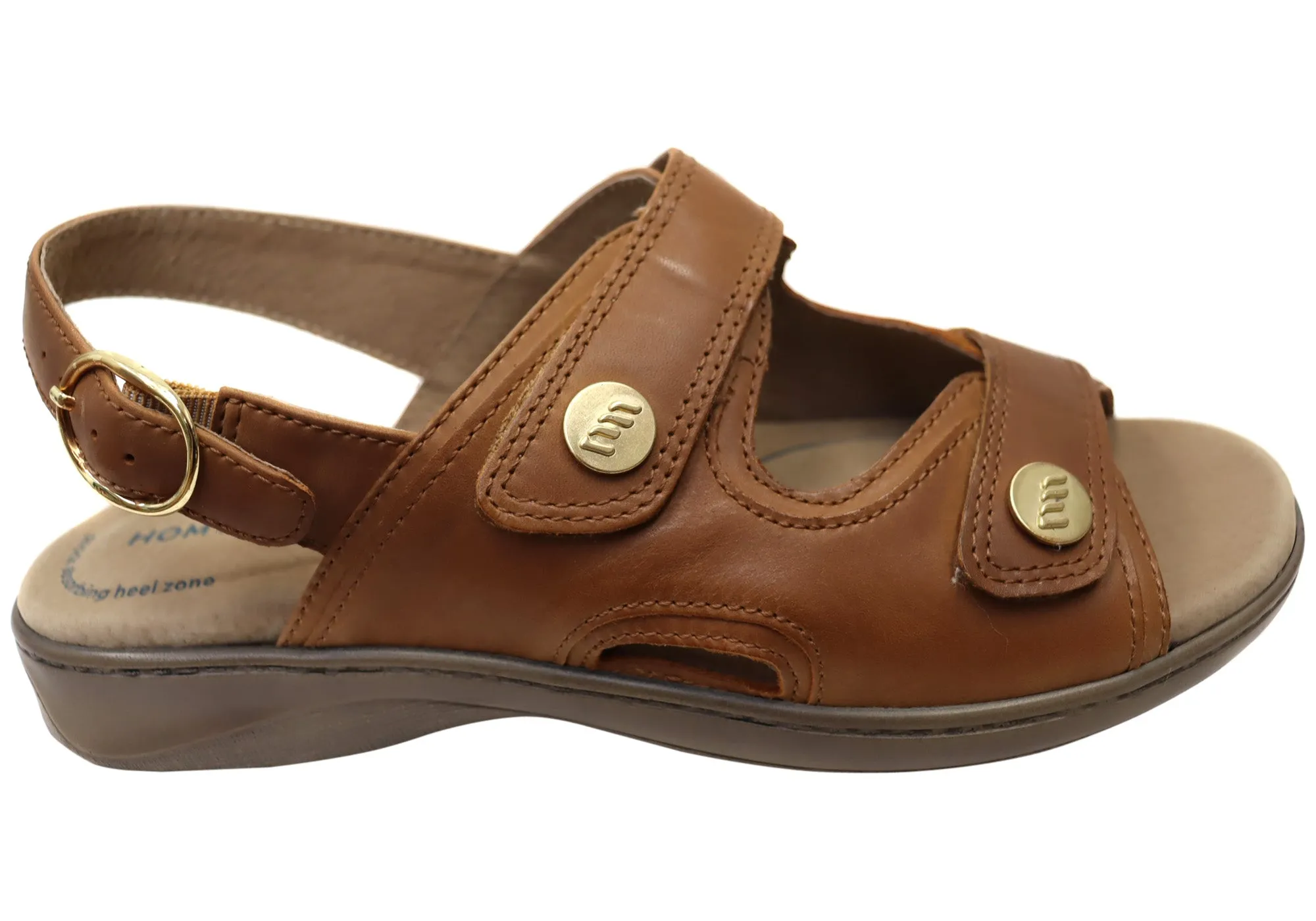 Homyped Waverley Womens Supportive Comfort Leather Wide Fit Sandals