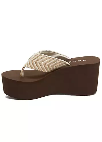 Ladies Brown Crush Cordel Sandals by Rocket Dog | Look Again