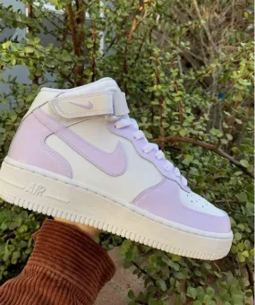 Lilac Custom Nike Air Force 1 Mids