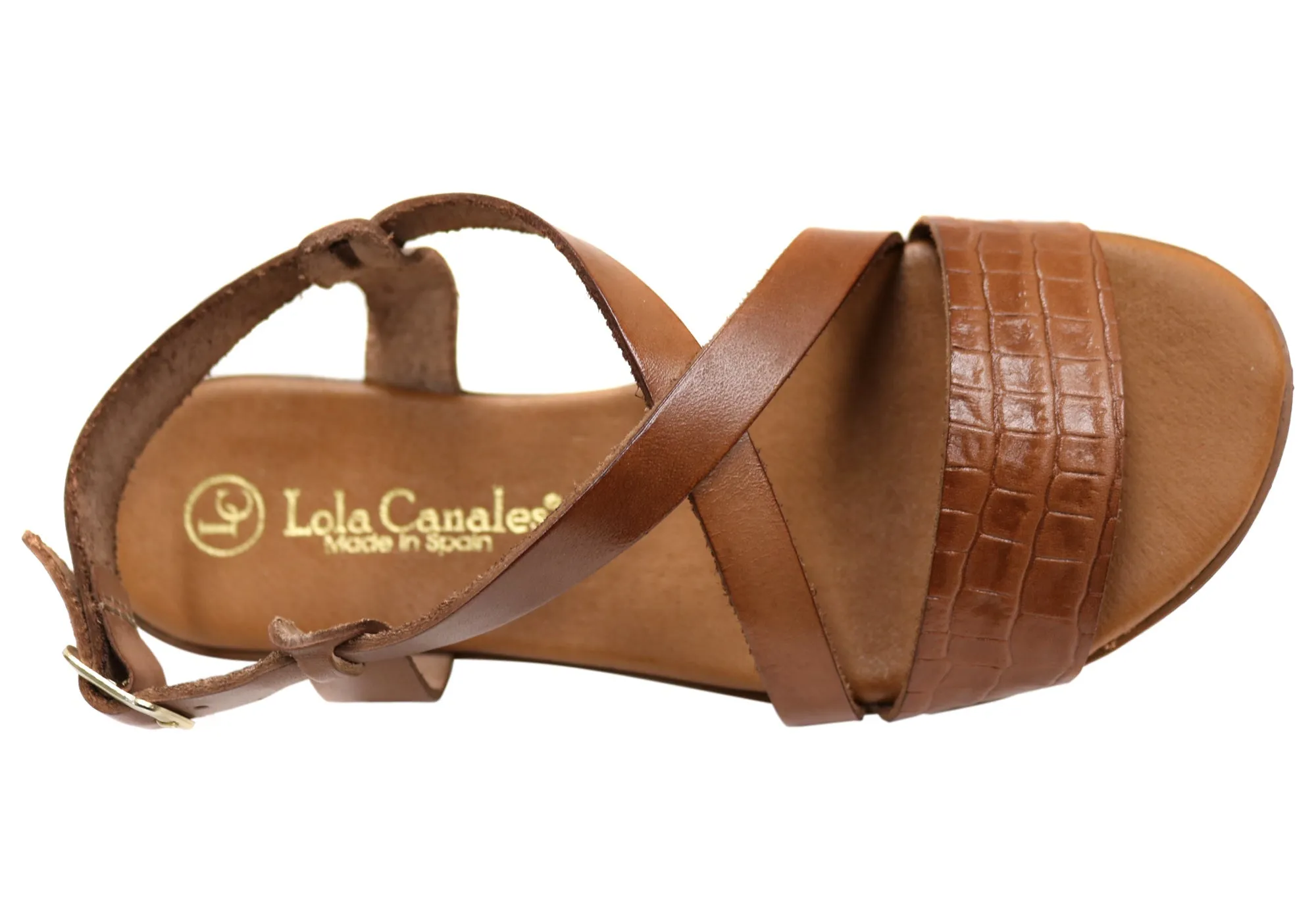 Lola Canales Mistee Womens Comfortable Leather Sandals Made In Spain