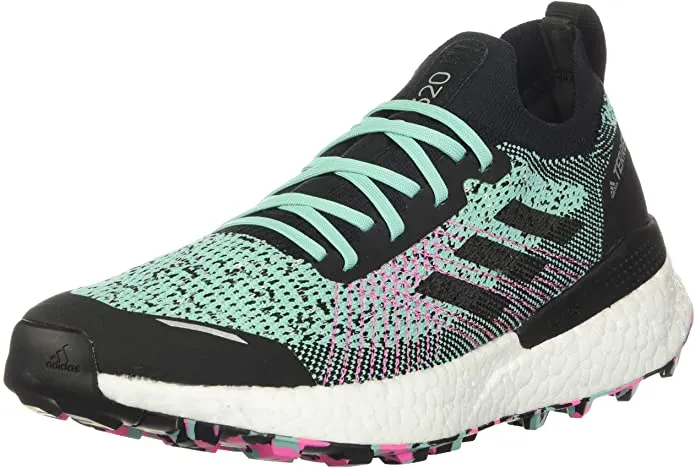 Men's Adidas Terrex Two Ultra Parley, Acid Mint/Black/Screaming Pink, 10 D Medium