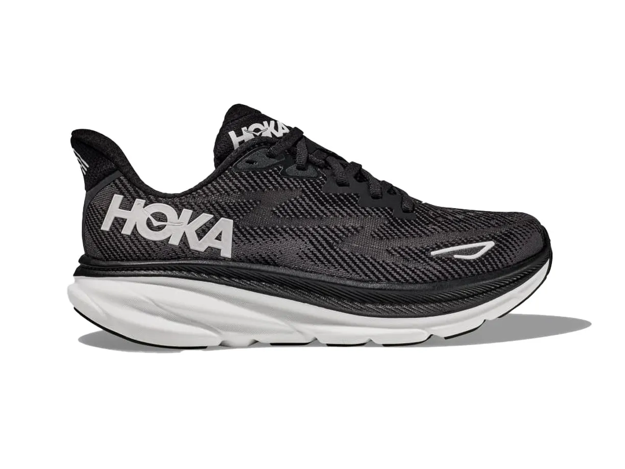 Men's HOKA Clifton 9 (Wide - 2E) - 1132210-BWHT